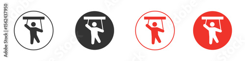 Puppet icon. Black style vector icons. Isolated sign symbol