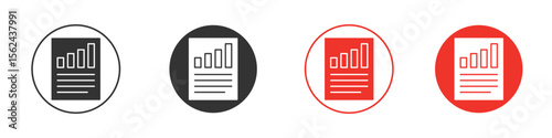 Quarterly report icon. Black style vector icons. Isolated sign symbol