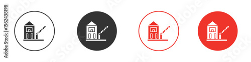 Road toll icon. Black style vector icons. Isolated sign symbol