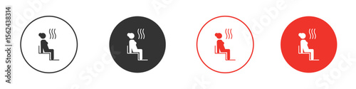 Sauna icon. Black style vector icons. Isolated sign symbol