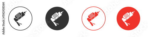Sealants gun icon. Black style vector icons. Isolated sign symbol