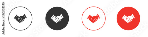 Shake hands icon. Black style vector icons. Isolated sign symbol