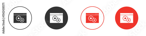 Software icon. Black style vector icons. Isolated sign symbol