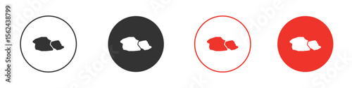 Stone icon. Black style vector icons. Isolated sign symbol