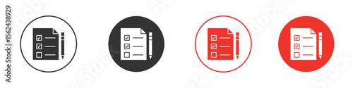 Survey icon. Black style vector icons. Isolated sign symbol