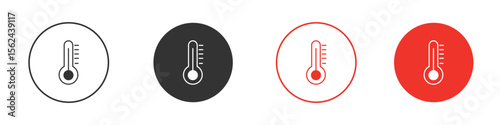 Thermometer icon. Black style vector icons. Isolated sign symbol