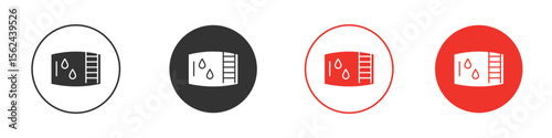 Water tank icon. Black style vector icons. Isolated sign symbol