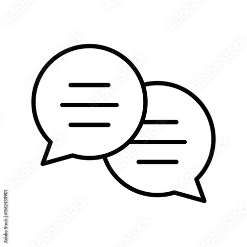  Public News Discussion Icon Vector. Chat Bubbles Logo