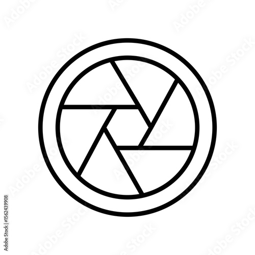 News Photography Lens Icon Vector. Camera Lens Logo.