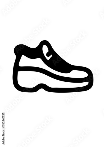 Vector icon of orthopedic soft shoe boot in minimal flat style, comfortable footwear symbol for health and wellness