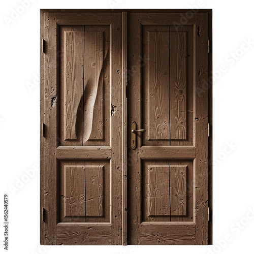 old wooden door isolated on white background,old wooden grocery door isolated on white background	