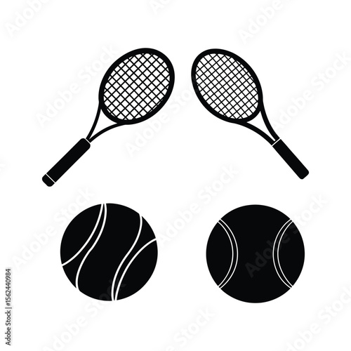 tennis racket and ball