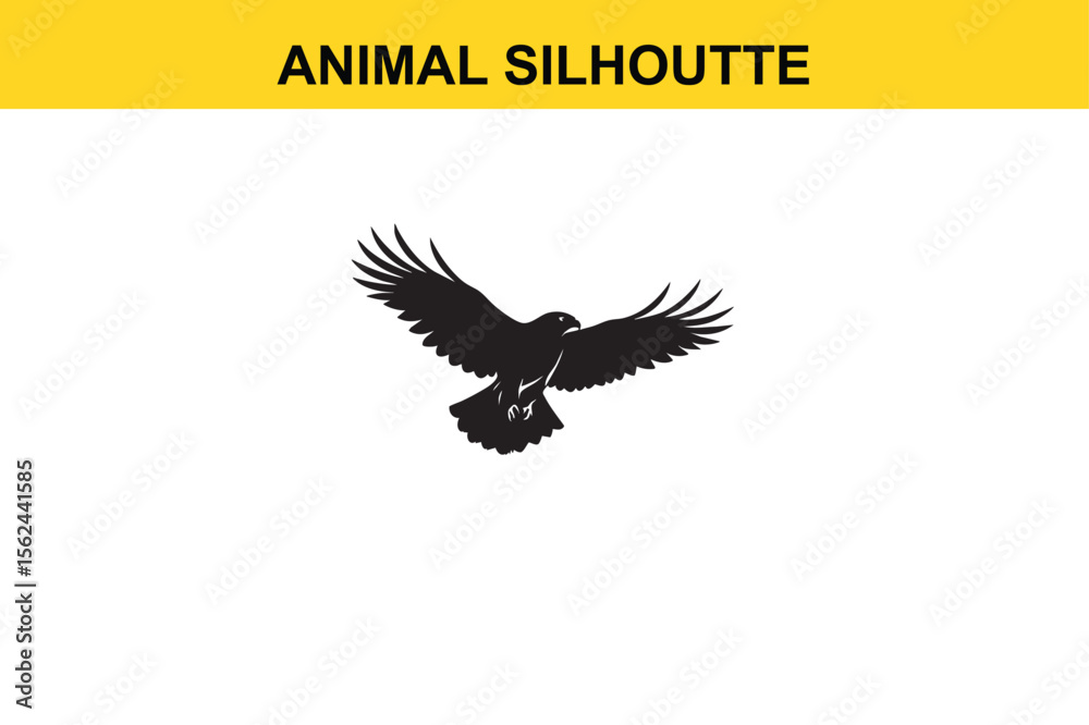 Obraz premium Hawk Silhouette vector editable changeable