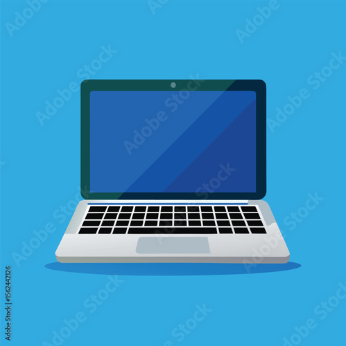 laptop with blue screen