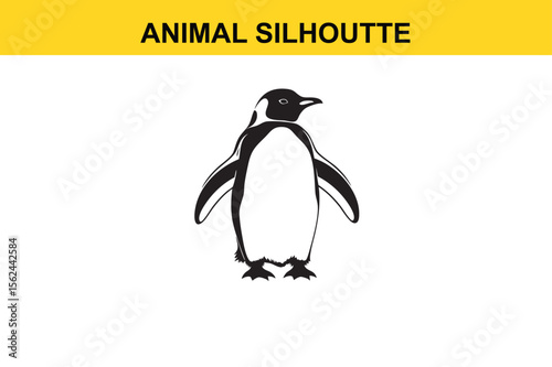 Penguin Silhoutte vector editable changeable 