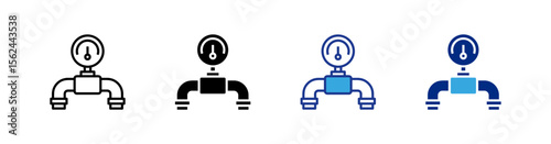 Pressure Gauge icons set.eps