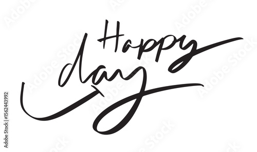 Happy day smile icon fun enjoy positive emotion text font calligraphy hand written lettering script black color celebration family happy day icon smile beautiful freedom friendship laughing romantic 
