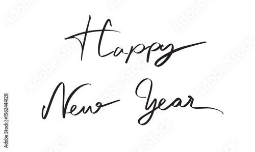 happy new year text font calligraphy hand written lettering script black color object sign symbol 2026 2027 2025 time happy new year merry christmas xmas december countdown happy new year 2026 event 