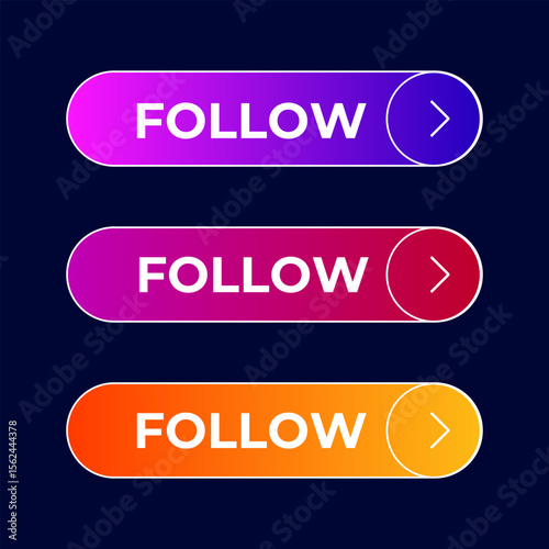 button Follow gradient set vector
Vector set gradient button
