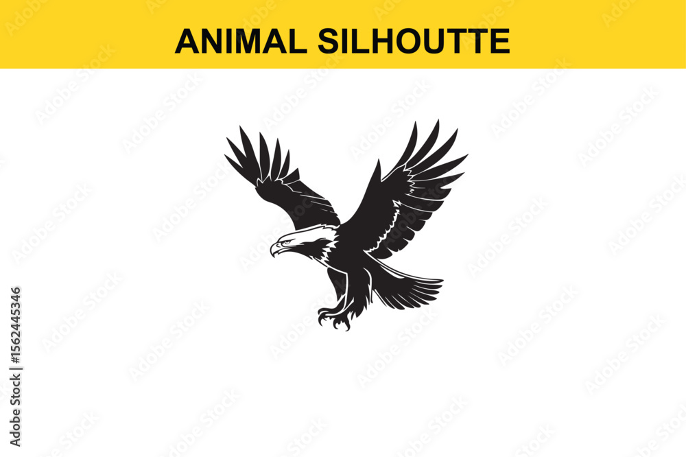Obraz premium Eagle Silhoutte vector editable changeable 