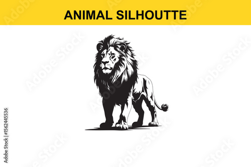 Lion Silhoutte vector editable changeable