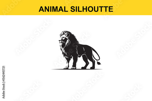 Lion Silhoutte vector editable changeable