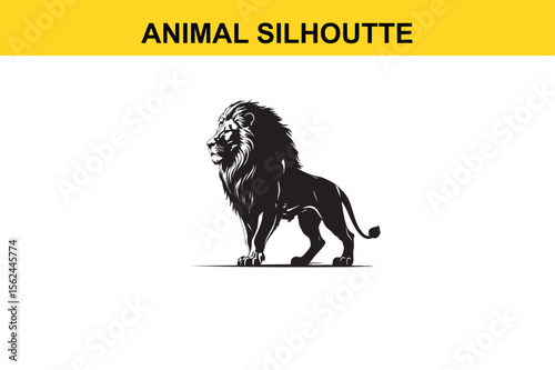 Lion Silhoutte vector editable changeable