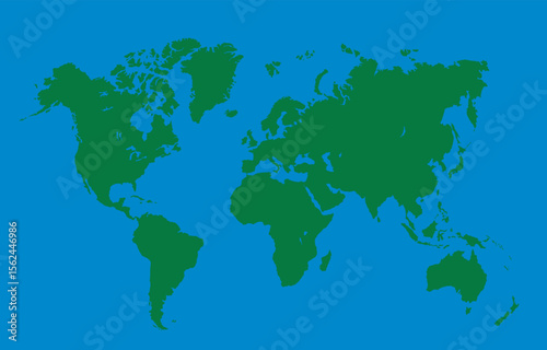 Modern Geographic World Map Vector