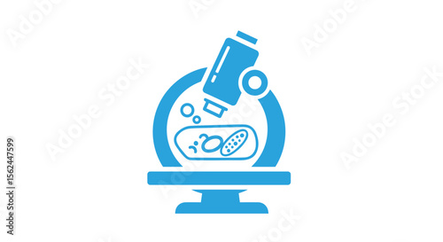 Microscope sample icon on a white background