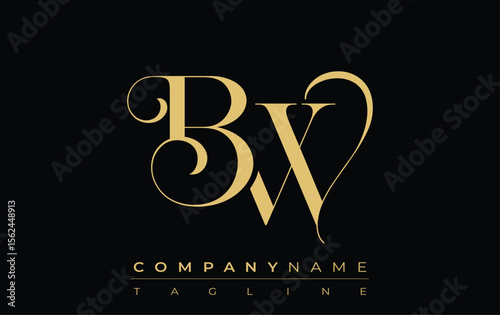 Quadro su tela BW Abstract Creative Jewelry Logo