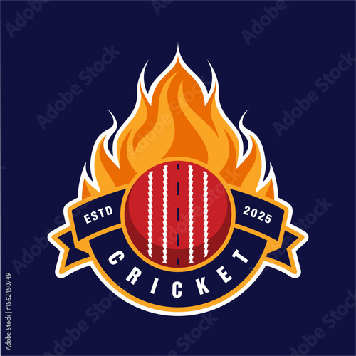 Cricket Logo Template Design. Vector illustration
