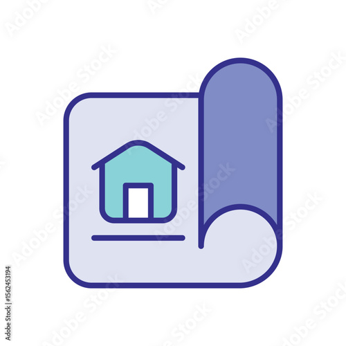Blueprint icon vector