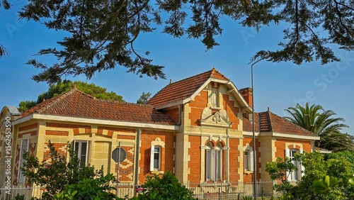 One of the beautiful and original villas on the Atlantic coast. Soulac sur Mer, Medoc, Aquitaine, France.