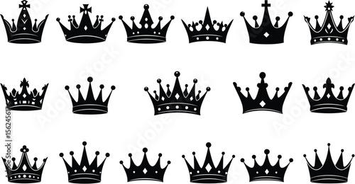 A representation of a flag with seventeen crowns, a design symbolizing royalty, heritage, and the symbolic number seventeen for commemorative themes and national pride.