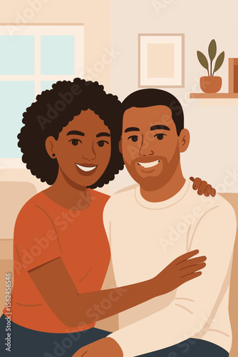 Caring social worker comforting senior man during supportive home visit. Modern flat vector illustration of empathy, counseling, mental health, elderly care, companionship, and social support