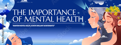 Editable Vector Banner Template Importance of Mental Health Awareness