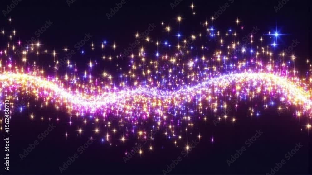 4K Stock Video Sparkling Stardust Trail
