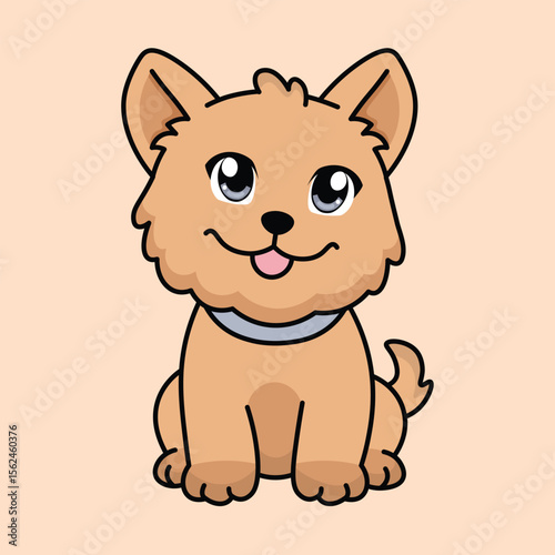 Cute Kawaii Dog Character – Cartoon Puppy Vector for Pet Lovers, Kids, and Fun Designs