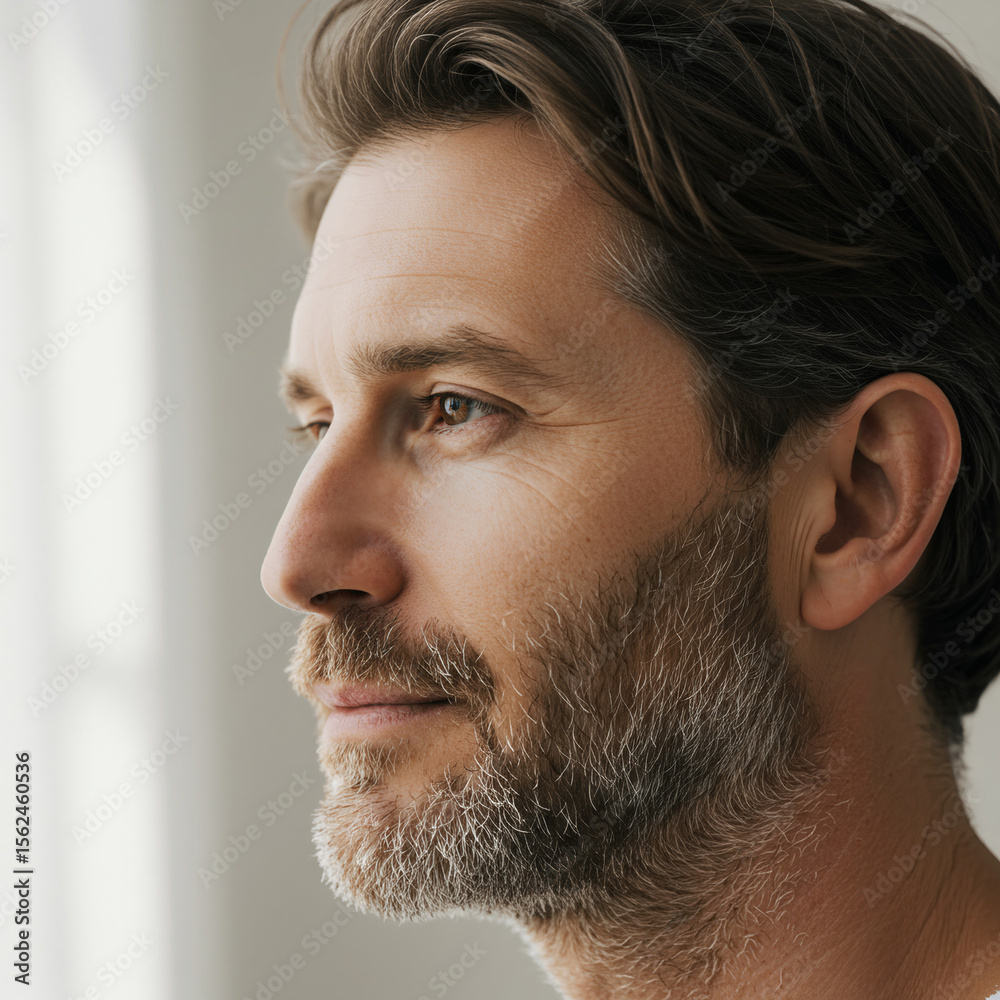 Obraz premium man profile portrait