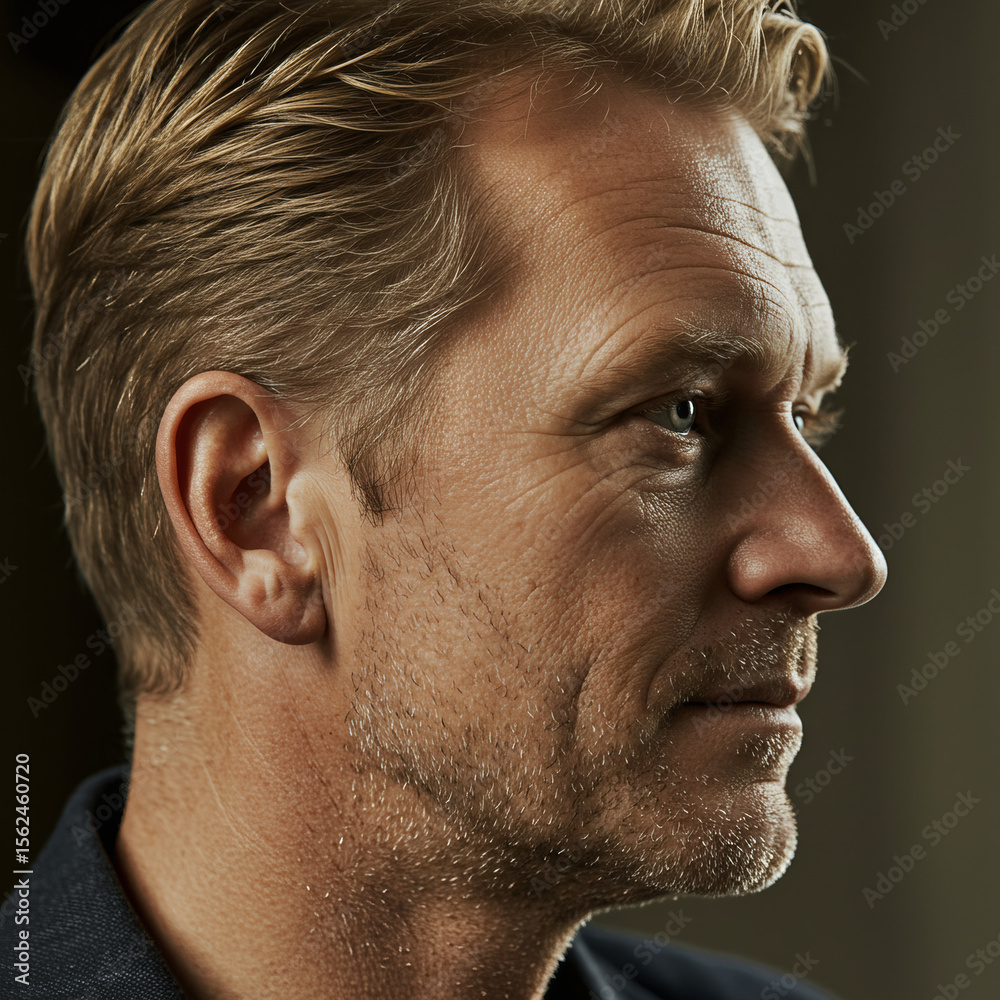 Obraz premium man profile portrait