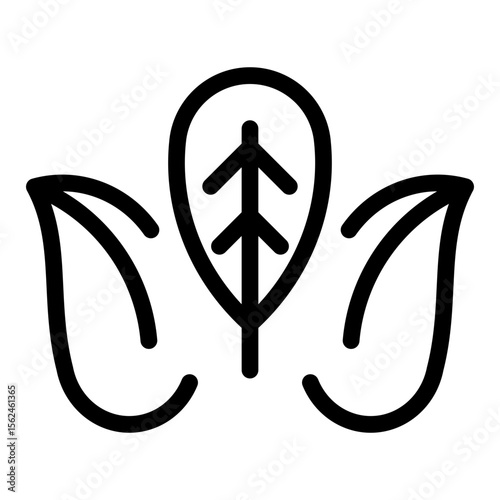 Foliage icon vector pixel perfect line