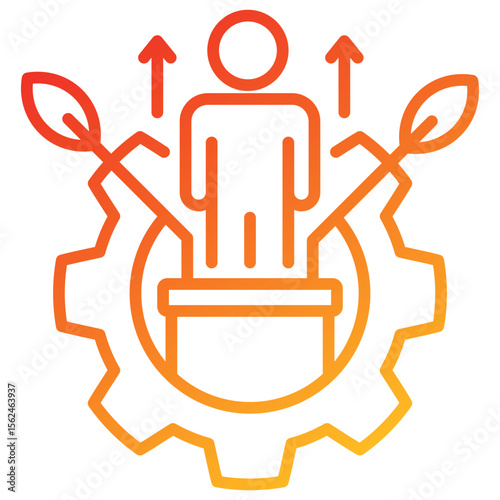 Personal Development Line Gradient Icon
