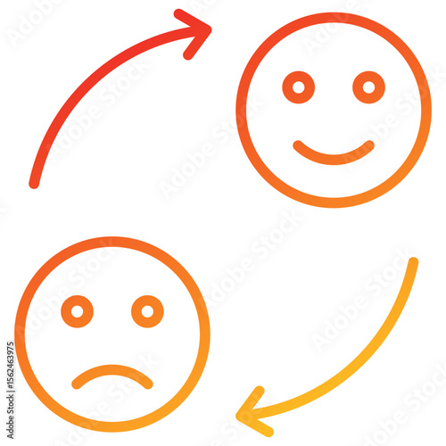 Mood Changes Line Gradient Icon