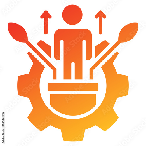 Personal Development Glyph Gradient Icon