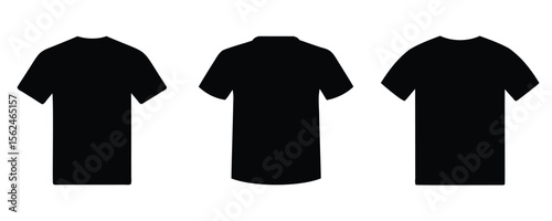 Here are 40 keywords for the title "T-Shirt Silhouette Set Vector Design