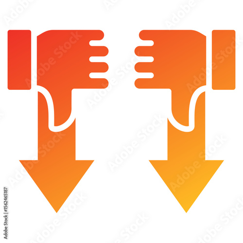 Disadvantage Glyph Gradient Icon