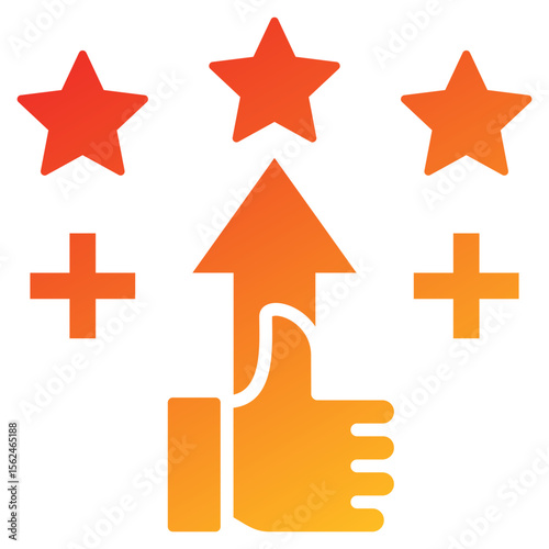 Advantage Glyph Gradient Icon