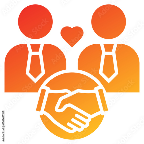 Relationship Glyph Gradient Icon