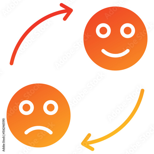 Mood Changes Glyph Gradient Icon