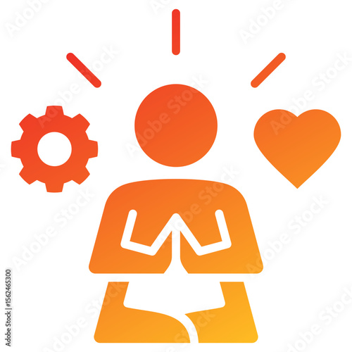 Stress Management Glyph Gradient Icon